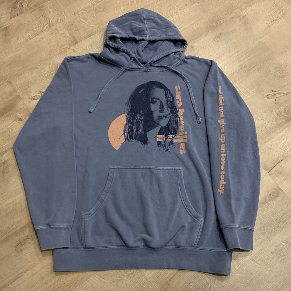 Sara Bareilles Blue Amidst The Chaos Tour Hoodie Adult Large Orpheus Sweatshirt